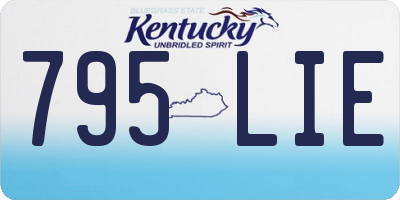 KY license plate 795LIE