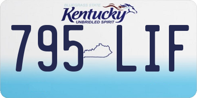 KY license plate 795LIF