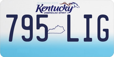 KY license plate 795LIG