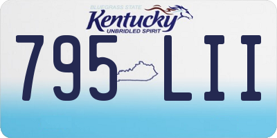 KY license plate 795LII