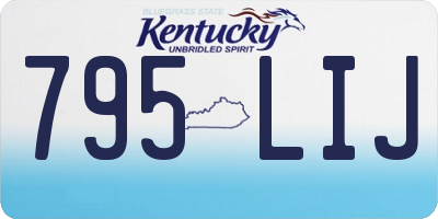 KY license plate 795LIJ