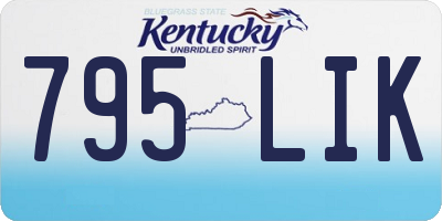 KY license plate 795LIK