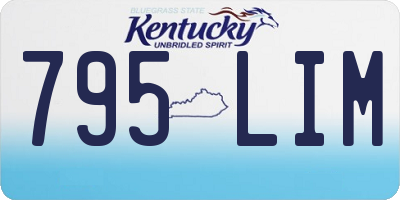 KY license plate 795LIM