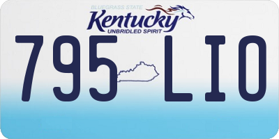 KY license plate 795LIO
