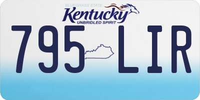 KY license plate 795LIR