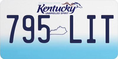 KY license plate 795LIT