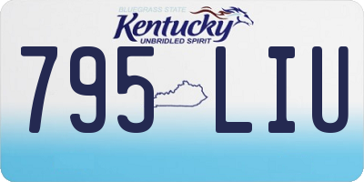 KY license plate 795LIU