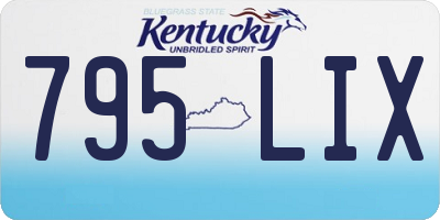 KY license plate 795LIX