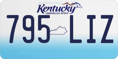 KY license plate 795LIZ