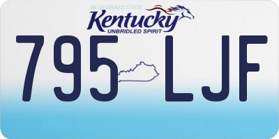KY license plate 795LJF