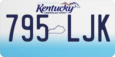 KY license plate 795LJK