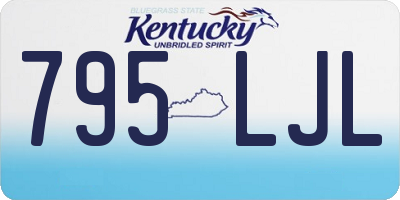 KY license plate 795LJL