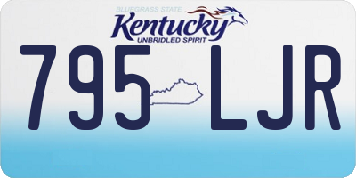 KY license plate 795LJR