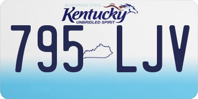 KY license plate 795LJV