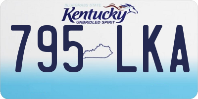 KY license plate 795LKA