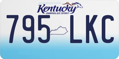 KY license plate 795LKC