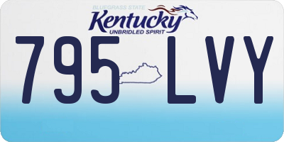 KY license plate 795LVY