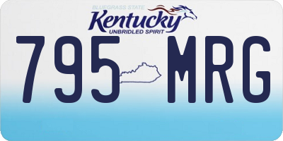 KY license plate 795MRG