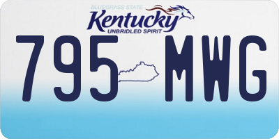 KY license plate 795MWG