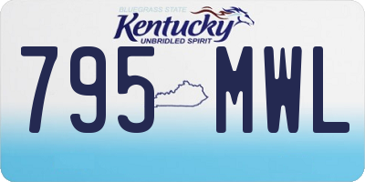 KY license plate 795MWL