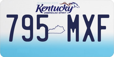 KY license plate 795MXF