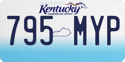 KY license plate 795MYP