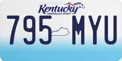 KY license plate 795MYU