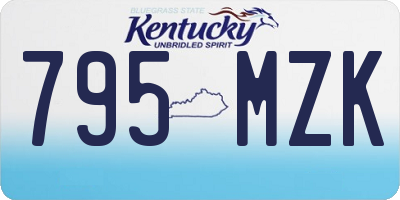 KY license plate 795MZK