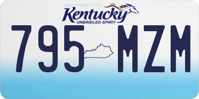 KY license plate 795MZM
