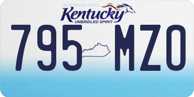 KY license plate 795MZO