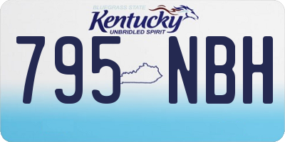 KY license plate 795NBH