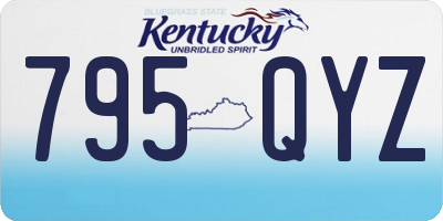 KY license plate 795QYZ