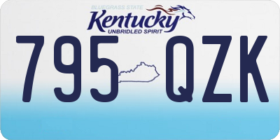 KY license plate 795QZK