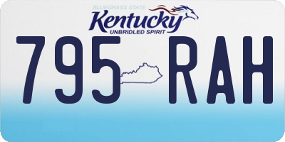KY license plate 795RAH