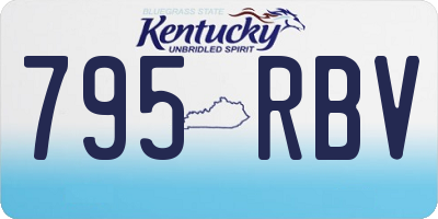 KY license plate 795RBV