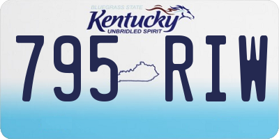 KY license plate 795RIW