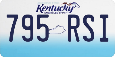 KY license plate 795RSI