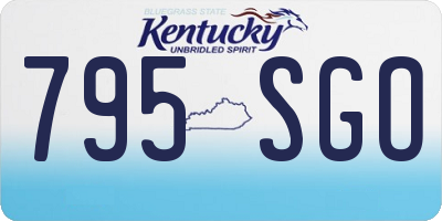 KY license plate 795SGO