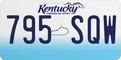 KY license plate 795SQW