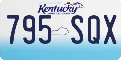 KY license plate 795SQX