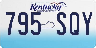 KY license plate 795SQY