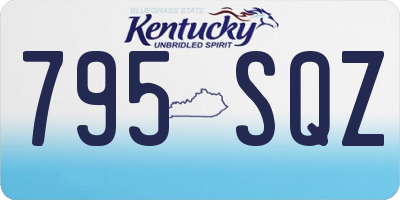 KY license plate 795SQZ