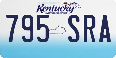 KY license plate 795SRA