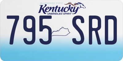 KY license plate 795SRD