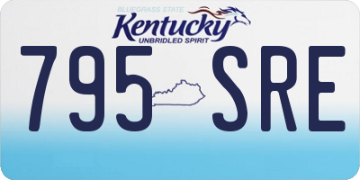KY license plate 795SRE