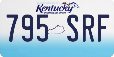 KY license plate 795SRF