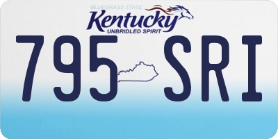 KY license plate 795SRI