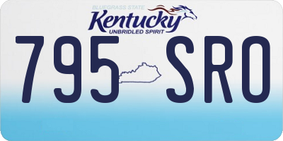 KY license plate 795SRO