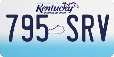 KY license plate 795SRV