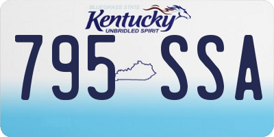 KY license plate 795SSA